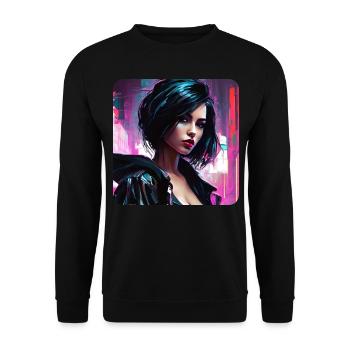 Fille Cool Goth Cyberpunk - Sweat-shirt Unisexe - noir - Devant - Alina (178cm) & Michal (187cm)