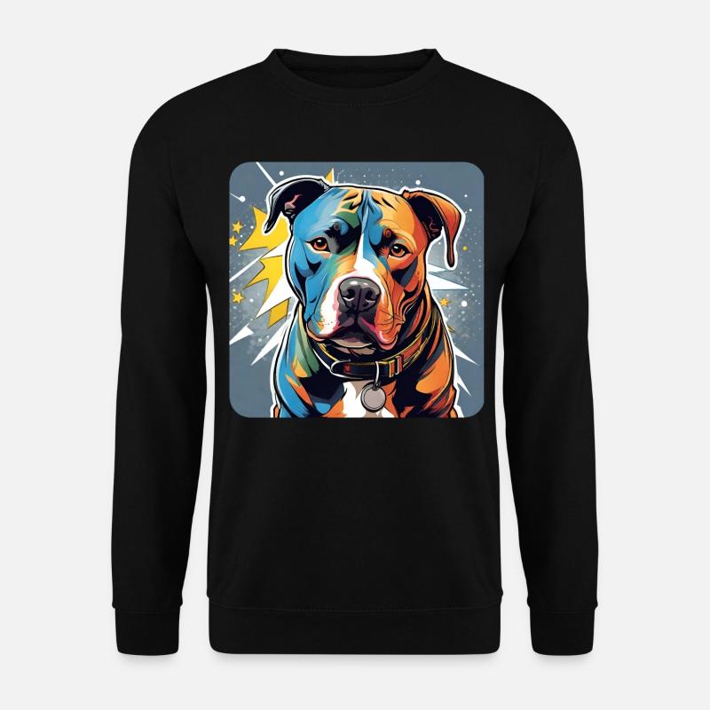 Cool Pitbull Dog - Unisex Sweatshirt - black