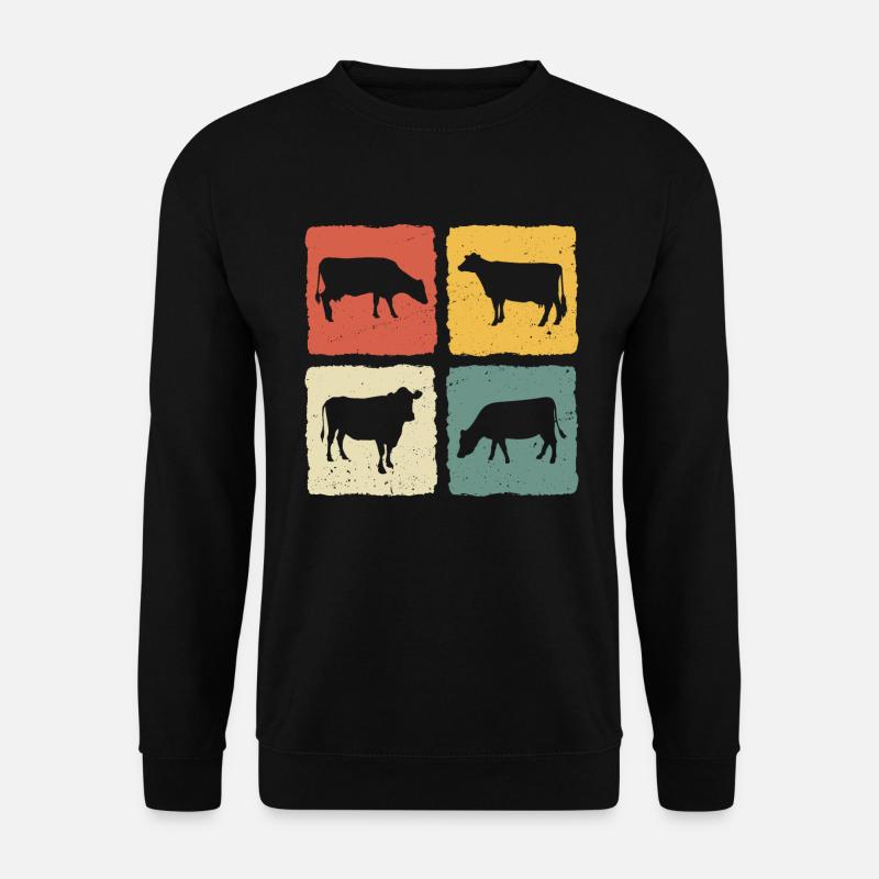 Cow retro cows - Unisex Sweatshirt - black