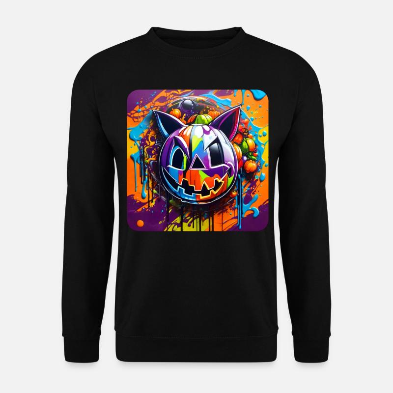 Zabawny przerażający potwór w stylu graffiti - Bluza unisex - czarny