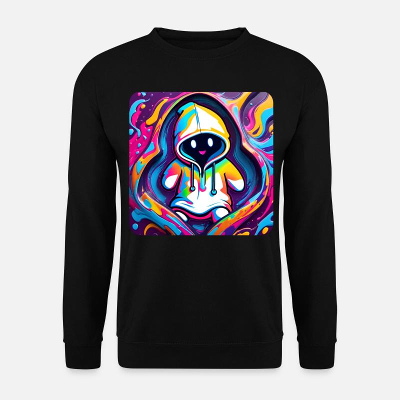Cooles Graffiti Gespenst mit Hoodie - Unisex Pullover - Schwarz