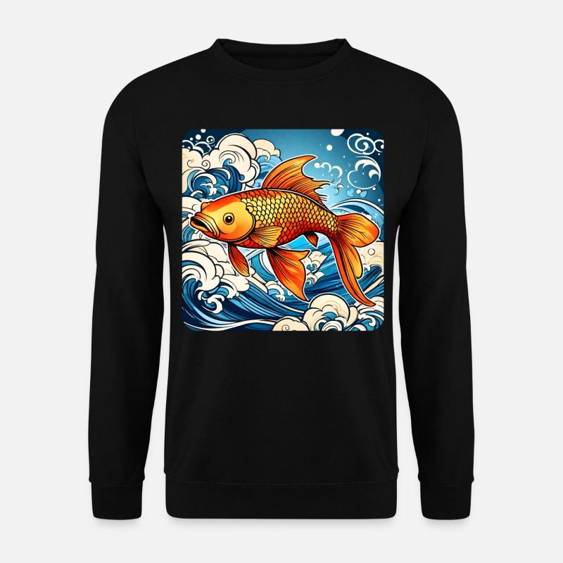 Asian Koi Carp - Unisex Sweatshirt - black