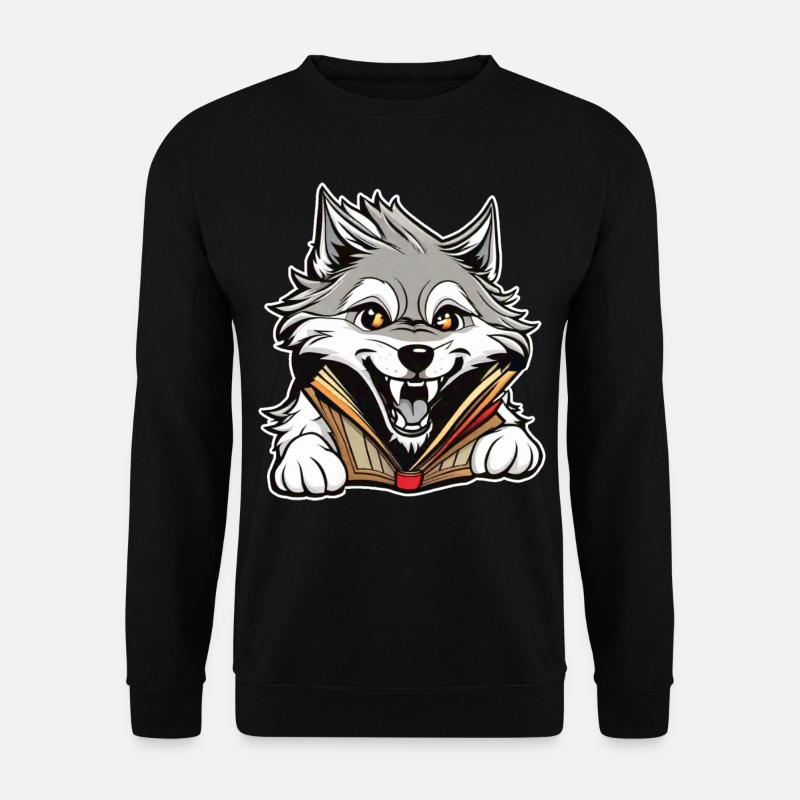 Loup mignon - Sweat-shirt Unisexe - noir