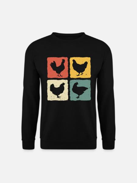 Retro Hens - Unisex Sweatshirt - black