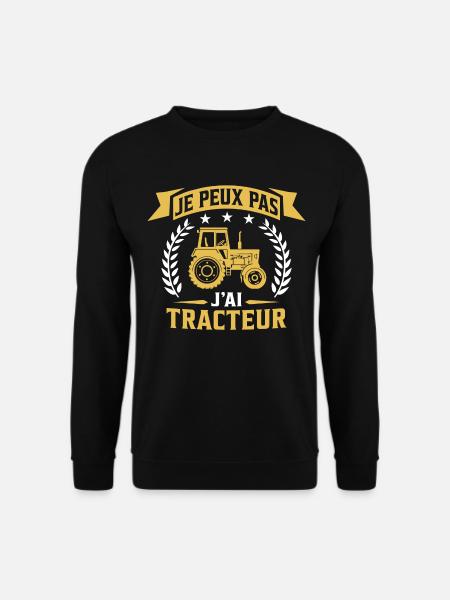 je peux pas j'ai tracteur - Sweat-shirt Unisexe - noir