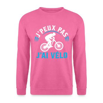 j'peux pas j'ai vélo tout terrain - Sweat-shirt Unisexe - rose - Devant
