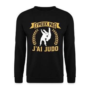 je peux pas j'ai judo cadeau judoka - Sweat-shirt Unisexe - noir - Devant - Alina (178cm) & Michal (187cm)
