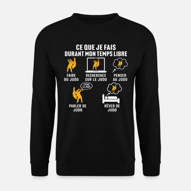 Faire du judo - Sweat-shirt Unisexe - noir