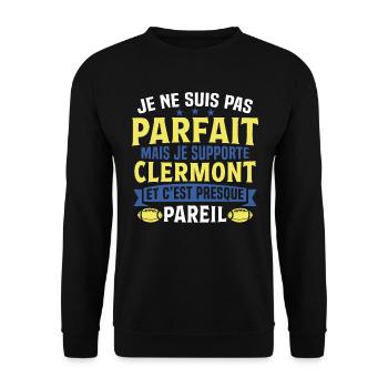 Rugby clermot cadeau de rugby de clermont - Sweat-shirt Unisexe - noir - Devant - Alina (178cm) & Michal (187cm)
