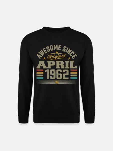 April 1962 Verjaardagscadeau Idee Vintage 1962 - Uniseks sweater - zwart
