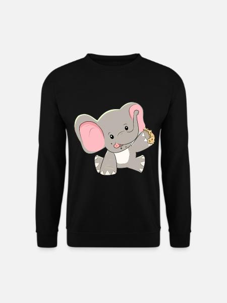 Elefant Elefanten Baby Kinder Zoo Zootiere Kekse - Unisex Pullover - Schwarz