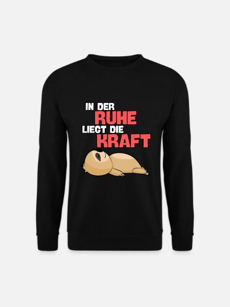 Faultier Sloth Faultiere Spruch faul schlafen Tier - Unisex Pullover - Schwarz