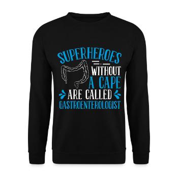 Gastroenterologist GI Specialist Proctologist - Unisex Sweatshirt - black - Front - Alina (178cm) & Michal (187cm)