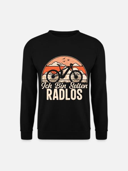 Ich Bin Selten Radlos - Fahrrad MTB Mountainbike - Unisex Pullover - Schwarz