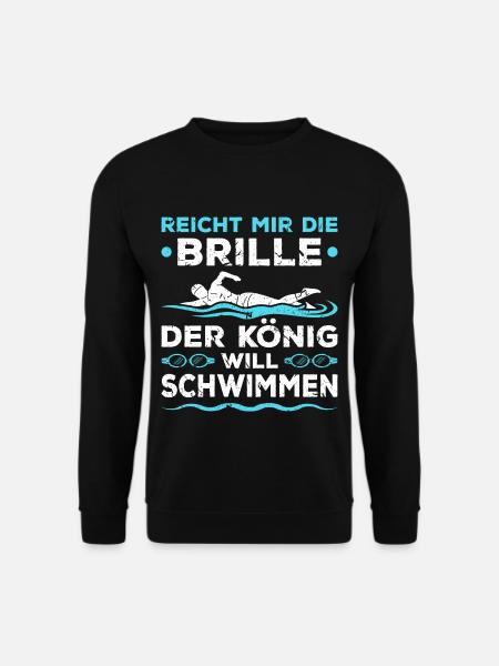 Schwimm Bademeister König Schwimmen - Unisex Pullover - Schwarz