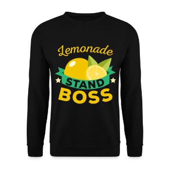 Lemonade Stand Boss Lemon Lover Fruit Drink - Unisex Sweatshirt - black - Front - Alina (178cm) & Michal (187cm)