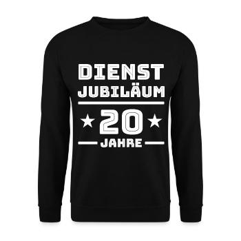 Dienstjubiläum 20 Jahre Firmenjubiläum Glückwunsch - Unisex Pullover - Schwarz - Vorne - Alina (178cm) & Michal (187cm)