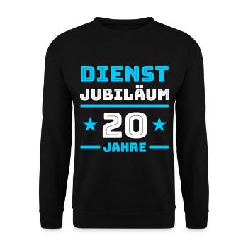 Dienstjubiläum 20 Jahre Firmenjubiläum Glückwunsch - Unisex Pullover - Schwarz - Vorne - Alina (178cm) & Michal (187cm)