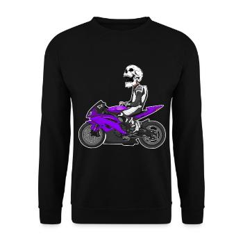 Moto Lifestyle / Moto / Moto motard - Sweat-shirt Unisexe - noir - Devant - Alina (178cm) & Michal (187cm)