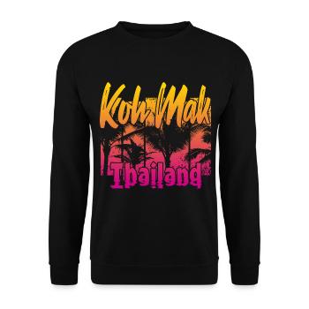 Koh Mak Thaïlande - Sweat-shirt Unisexe - noir - Devant - Alina (178cm) & Michal (187cm)