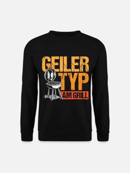 Grillen Bbq Geiler Typ am Grill - Unisex Pullover - Schwarz