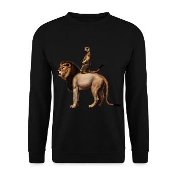 Suricate royal - Sweat-shirt Unisexe - noir - Devant - Alina (178cm) & Michal (187cm)