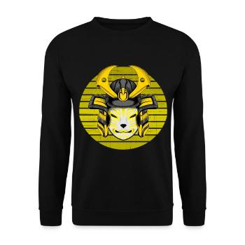 Kitsun Vaporwave Japanese Kami Vaporwave Kitsune - Unisex Sweatshirt - black - Front - Alina (178cm) & Michal (187cm)