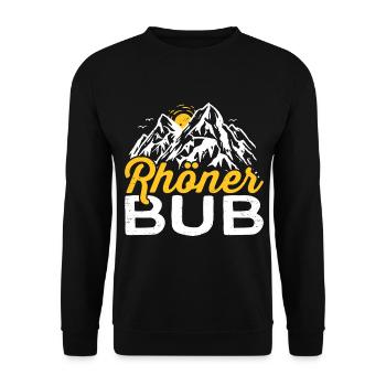 Rhöner Bub - Region Rhön Gebirge - Unisex Pullover - Schwarz - Vorne - Alina (178cm) & Michal (187cm)