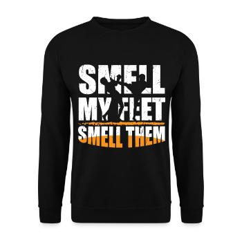 Smell My Feet Smell Them, Martial Arts, Humor, Fun, - Unisex Sweatshirt - black - Front - Alina (178cm) & Michal (187cm)
