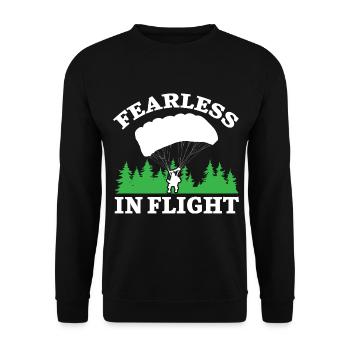 Fallschirmjäger Fallschirmspringen Fallschirmsprin - Unisex Pullover - Schwarz - Vorne - Alina (178cm) & Michal (187cm)