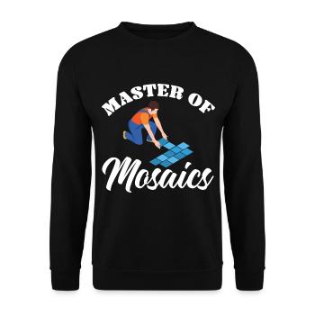 Tiler Tiler Profession Floor Layer Tile - Unisex Sweatshirt - black - Front - Alina (178cm) & Michal (187cm)