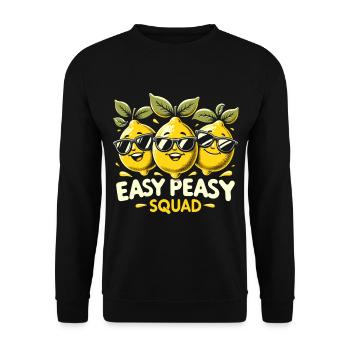 Easy Peasy Squad Trio Citron FD - Sweat-shirt Unisexe - noir - Devant - Alina (178cm) & Michal (187cm)
