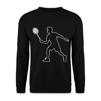 Squash Badminton Joueurs de badminton Femmes Badminton - Sweat-shirt Unisexe - noir - Devant - Alina (178cm) & Michal (187cm)