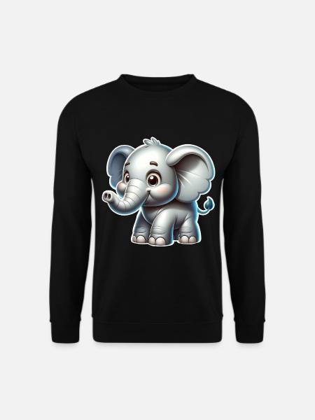 Éléphant - Sweat-shirt Unisexe - noir