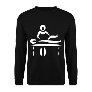 Cadeau drôle de physiothérapeute disant drôle - Sweat-shirt Unisexe - noir - Devant - Alina (178cm) & Michal (187cm)