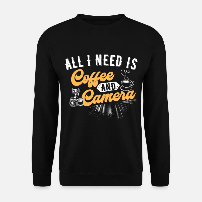 Fotograf Kaffee Kamera - Unisex Pullover - Schwarz