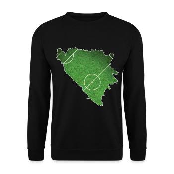 bosnien und herzegowina Fussball Fussballplatz Mei - Unisex Pullover - Schwarz - Vorne - Alina (178cm) & Michal (187cm)