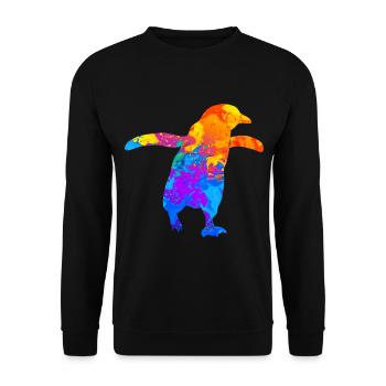 Pingouins Pingouins Silhouette des amoureux des animaux - Sweat-shirt Unisexe - noir - Devant - Alina (178cm) & Michal (187cm)