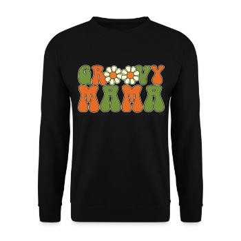 Groovy Mama Fête des mères Matching Family For Women - Sweat-shirt Unisexe - noir - Devant - Alina (178cm) & Michal (187cm)