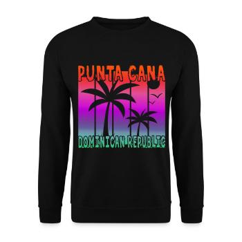 Punta Cana Dominican Republic - Unisex Sweatshirt - black - Front - Alina (178cm) & Michal (187cm)