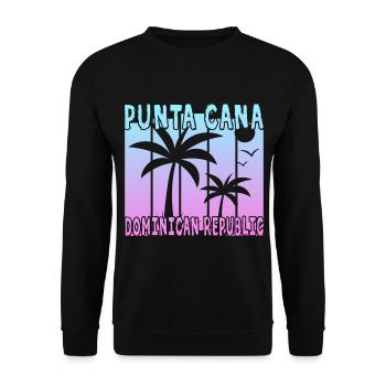 Punta Cana Dominican Republic - Unisex Sweatshirt - black - Front - Alina (178cm) & Michal (187cm)