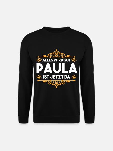 Name Paula - Unisex Pullover - Schwarz