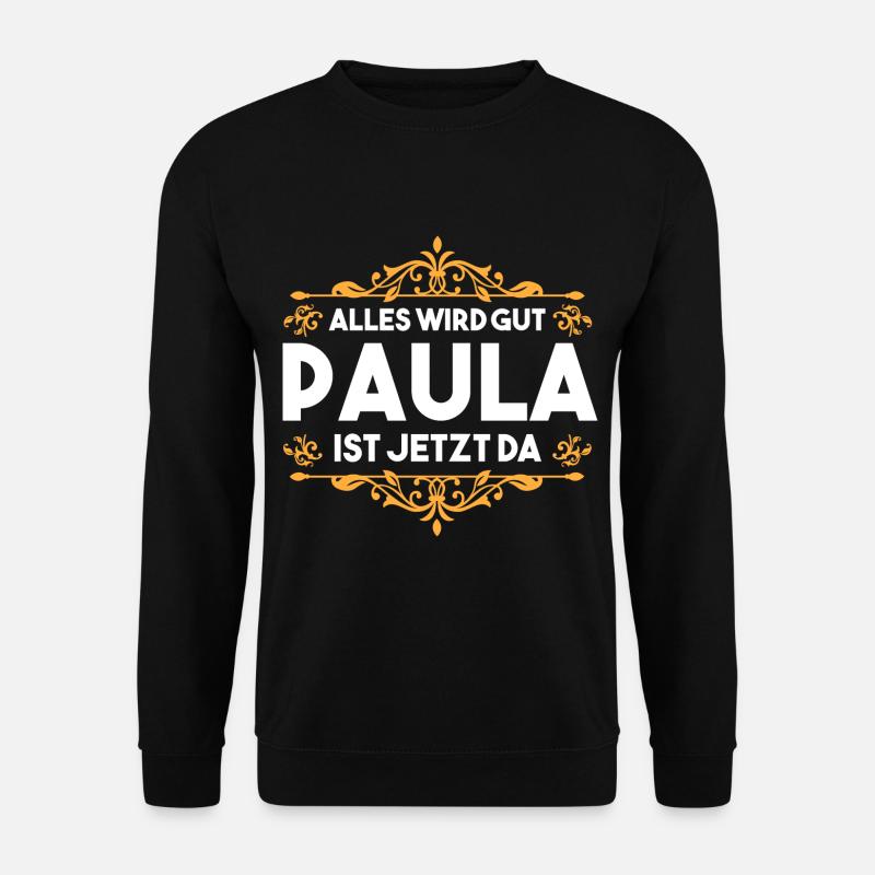 Name Paula - Unisex Pullover - Schwarz