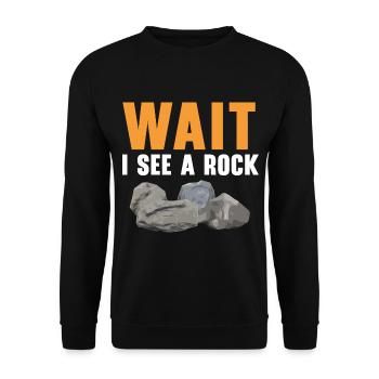 Attendez, je vois une géologie rocheuse se rassembler - Sweat-shirt Unisexe - noir - Devant - Alina (178cm) & Michal (187cm)