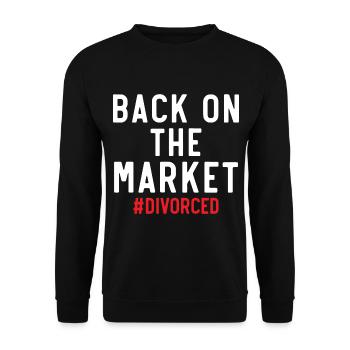 Retour sur le marché #Geschieden Annulation Scheidu - Sweat-shirt Unisexe - noir - Devant - Alina (178cm) & Michal (187cm)