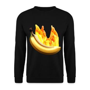 Brennende Banane - Unisex Pullover - Schwarz - Vorne - Alina (178cm) & Michal (187cm)