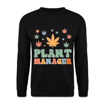 Cannabis Marijuana Weed Fumer - Sweat-shirt Unisexe - noir - Devant - Alina (178cm) & Michal (187cm)