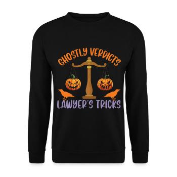 Ghostly Judgments Lawyer Tricks Lawyer Hallowe - Unisex Sweatshirt - black - Front - Alina (178cm) & Michal (187cm)