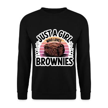 Juste une fille qui aime les brownies - Sweat-shirt Unisexe - noir - Devant - Alina (178cm) & Michal (187cm)