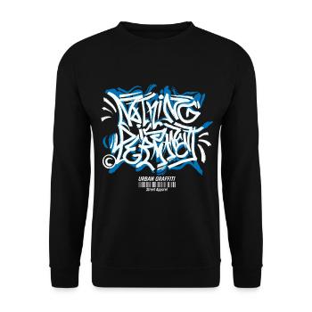Streetwear Urban Graffiti - Unisex Sweatshirt - black - Front - Alina (178cm) & Michal (187cm)